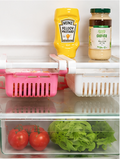 Adjustable Fridge Organizer Drawer Basket (Pack of 4) | BPA-Free Refrigerator Storage | VyomKart