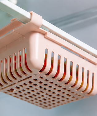 Adjustable Fridge Organizer Drawer Basket (Pack of 4) | BPA-Free Refrigerator Storage | VyomKart