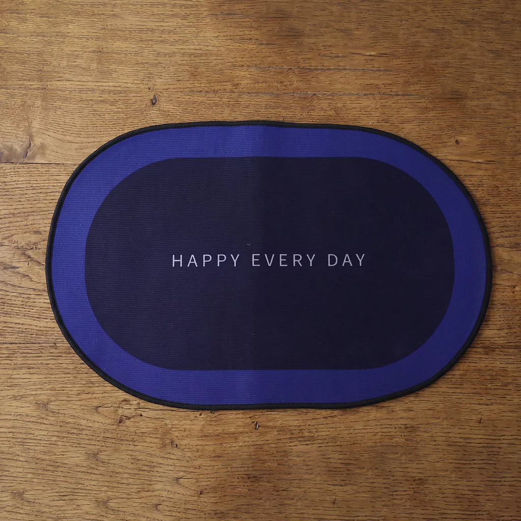 Bathroom Floor Mat – Fast Absorbing & Non-Slip Oval Bath Mat (58 × 37 cm)