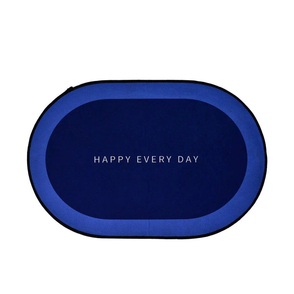 Bathroom Floor Mat – Fast Absorbing & Non-Slip Oval Bath Mat (58 × 37 cm)